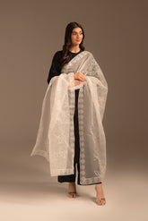 1 Piece Synthetic Organza Embroidered Dupattas/Stoles (FD0049)